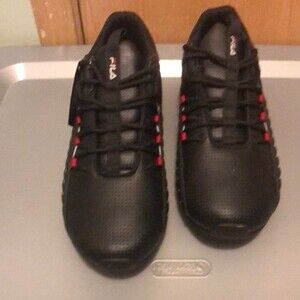 Filas black and red sonic fuel re- energized sneakers size 8.5